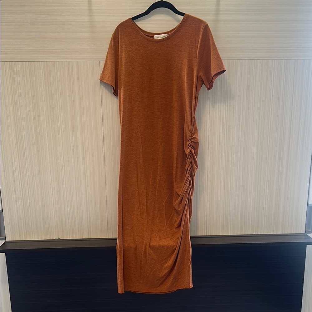 Side Rouching Teeshirt dress